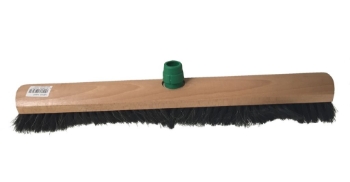 Afbeeldingen van Zaalveger zwart haar +steelhouder 60 cm