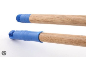 Afbeeldingen van Houten borstelsteel met schroefdraad – 1,4 m