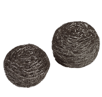 Afbeeldingen van RVS schuurspons 60 g – inox schuurbol