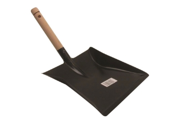 Image de Vuilblik metaal met houten steel