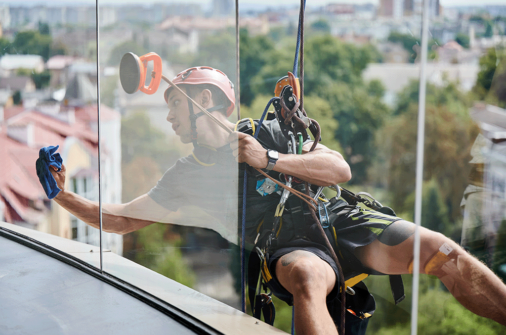 Professionele glasbewassing met osmosewater